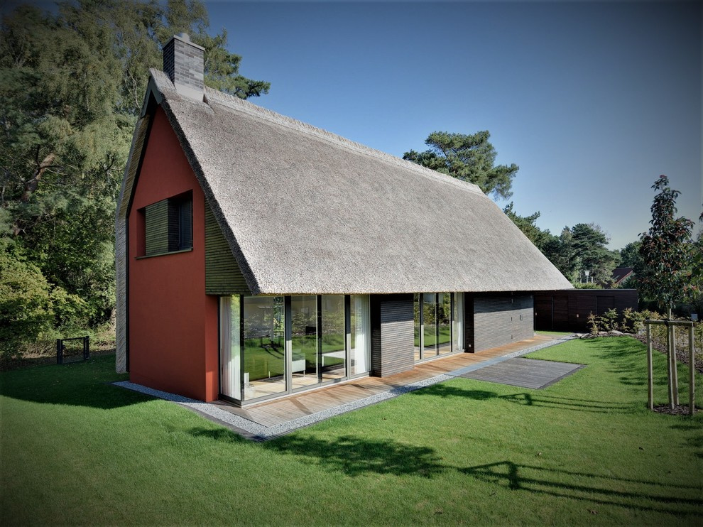 Обложка проекта: Экодом. Карсканик с кровлей из камыша. 2018 г.