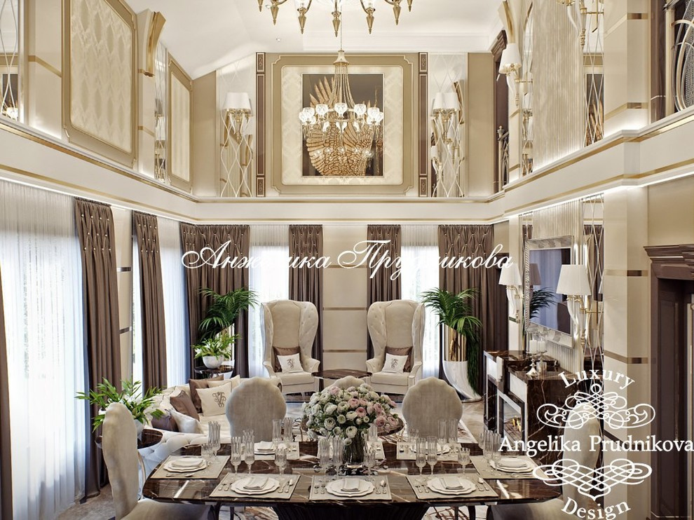 Дизайн-проект   в стиле ар-деко  интерьера коттеджа в г.Краснодар