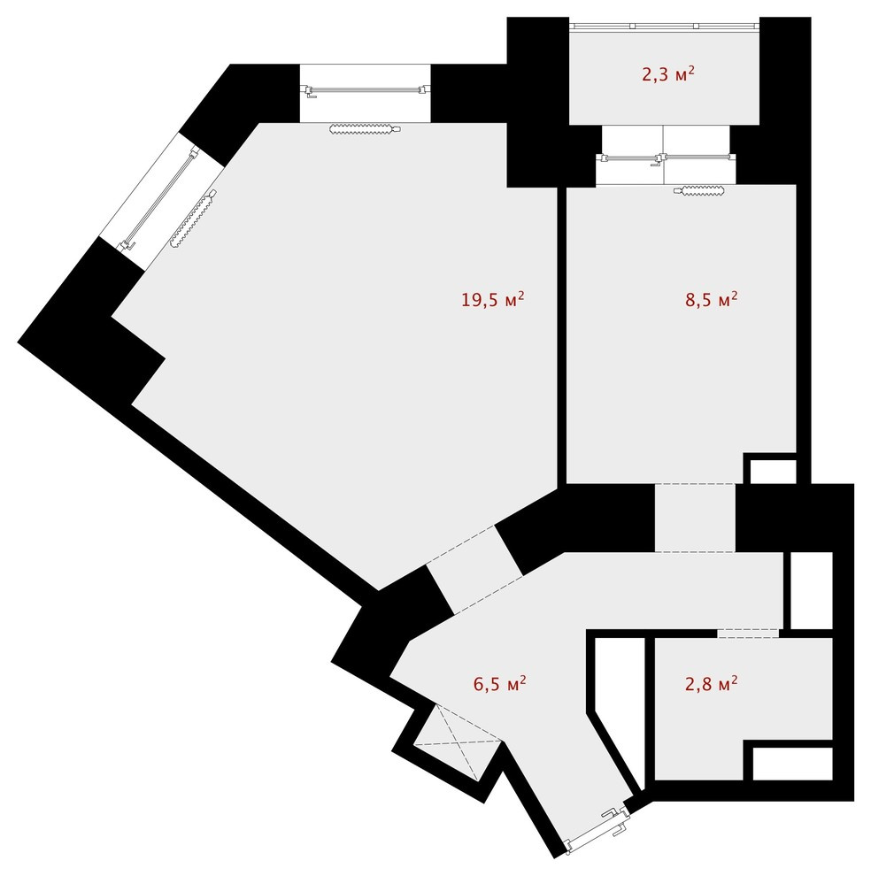Микро-лофт 38 м2 | Small loft apartments