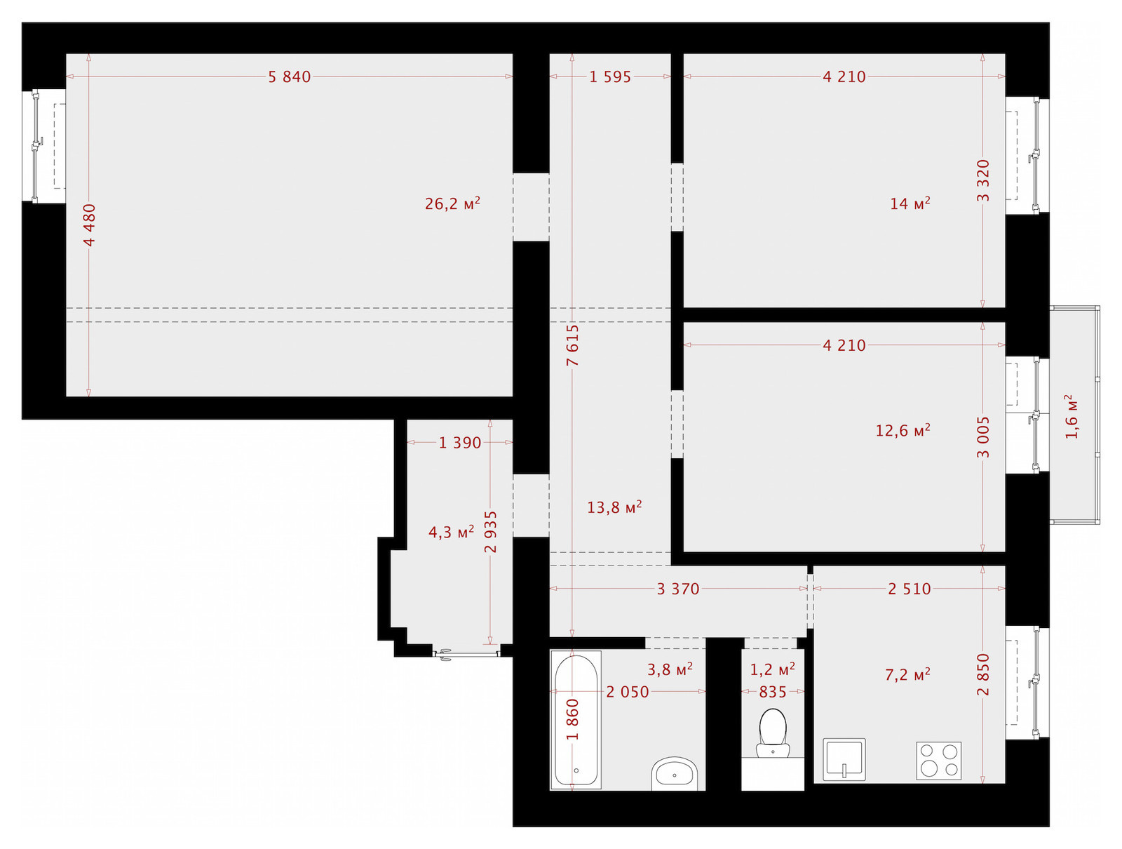 Эклектичный уютный лофт, 84 кв.м. | Eclectic loft