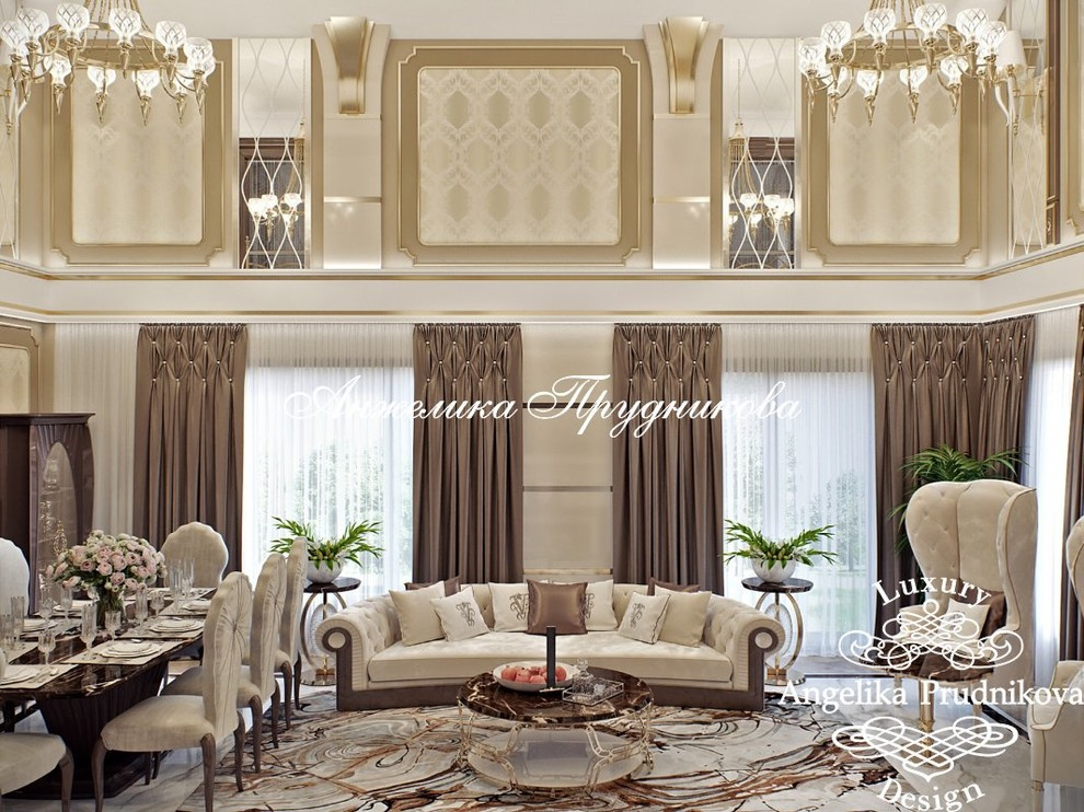 Дизайн-проект   в стиле ар-деко  интерьера коттеджа в г.Краснодар