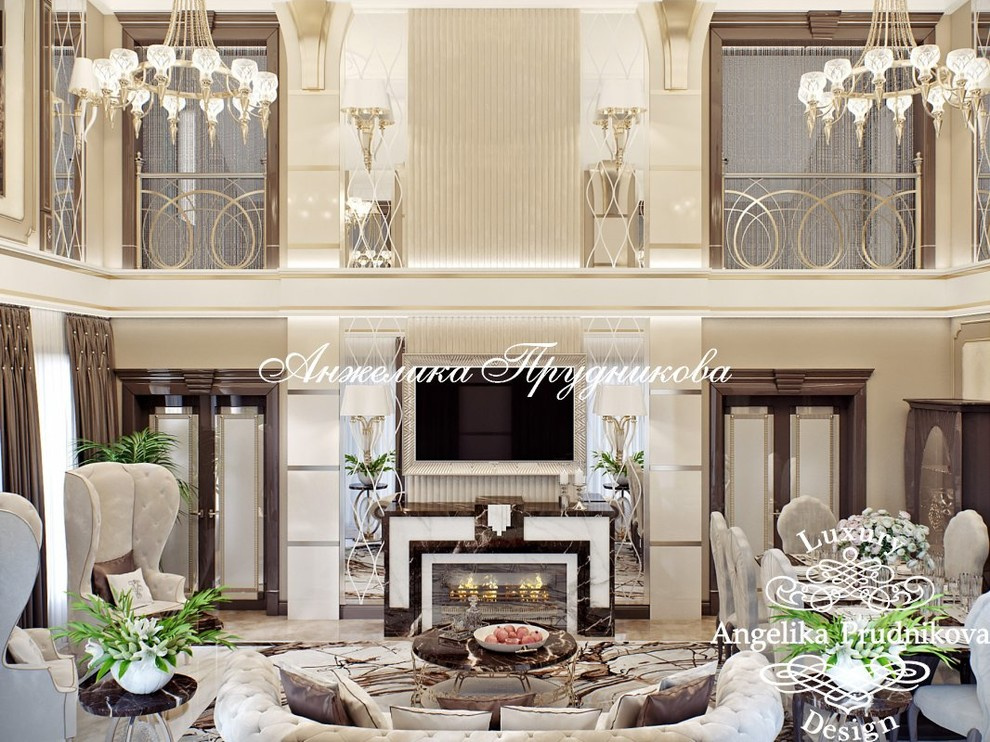 Дизайн-проект   в стиле ар-деко  интерьера коттеджа в г.Краснодар