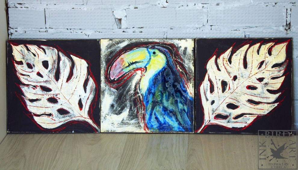 Картина "Тукан". Триптих
