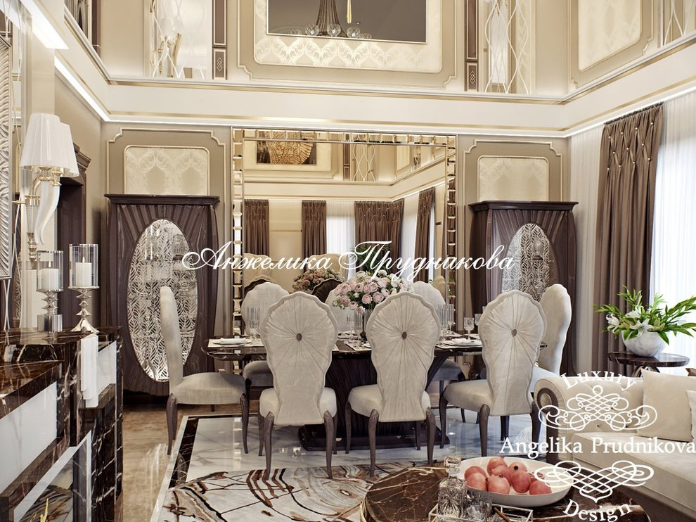 Дизайн-проект   в стиле ар-деко  интерьера коттеджа в г.Краснодар