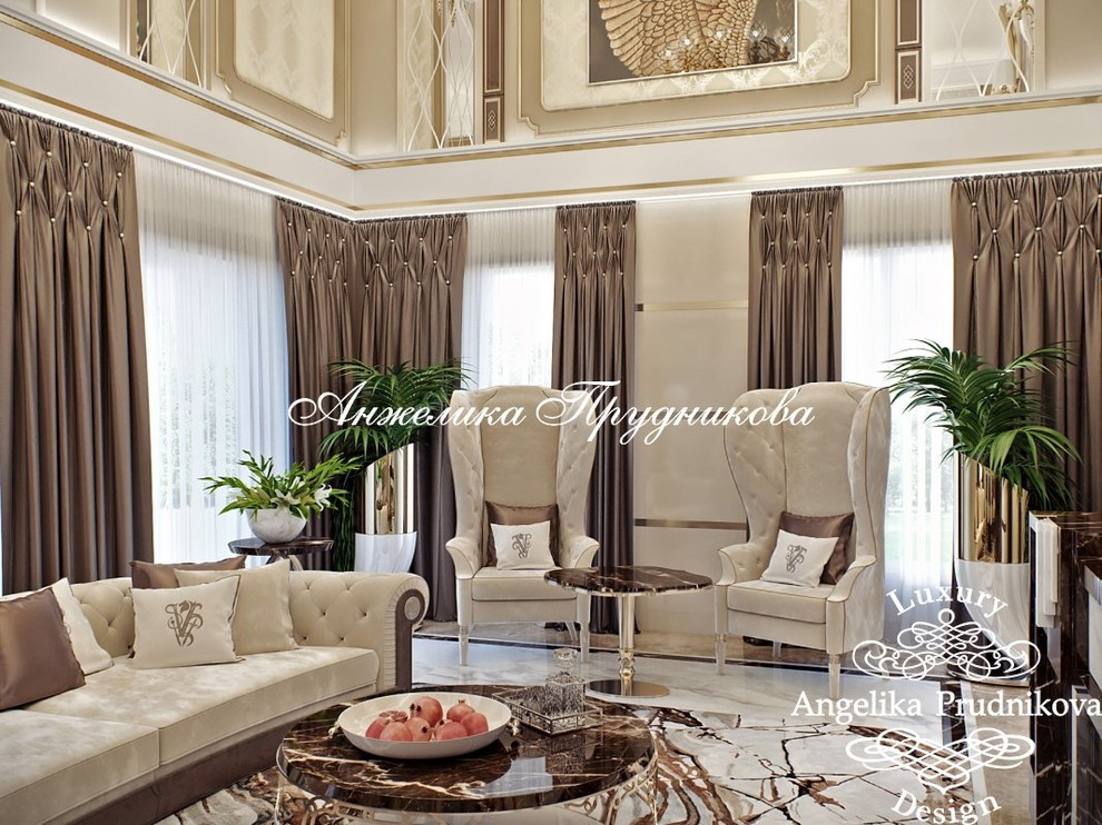 Дизайн-проект   в стиле ар-деко  интерьера коттеджа в г.Краснодар