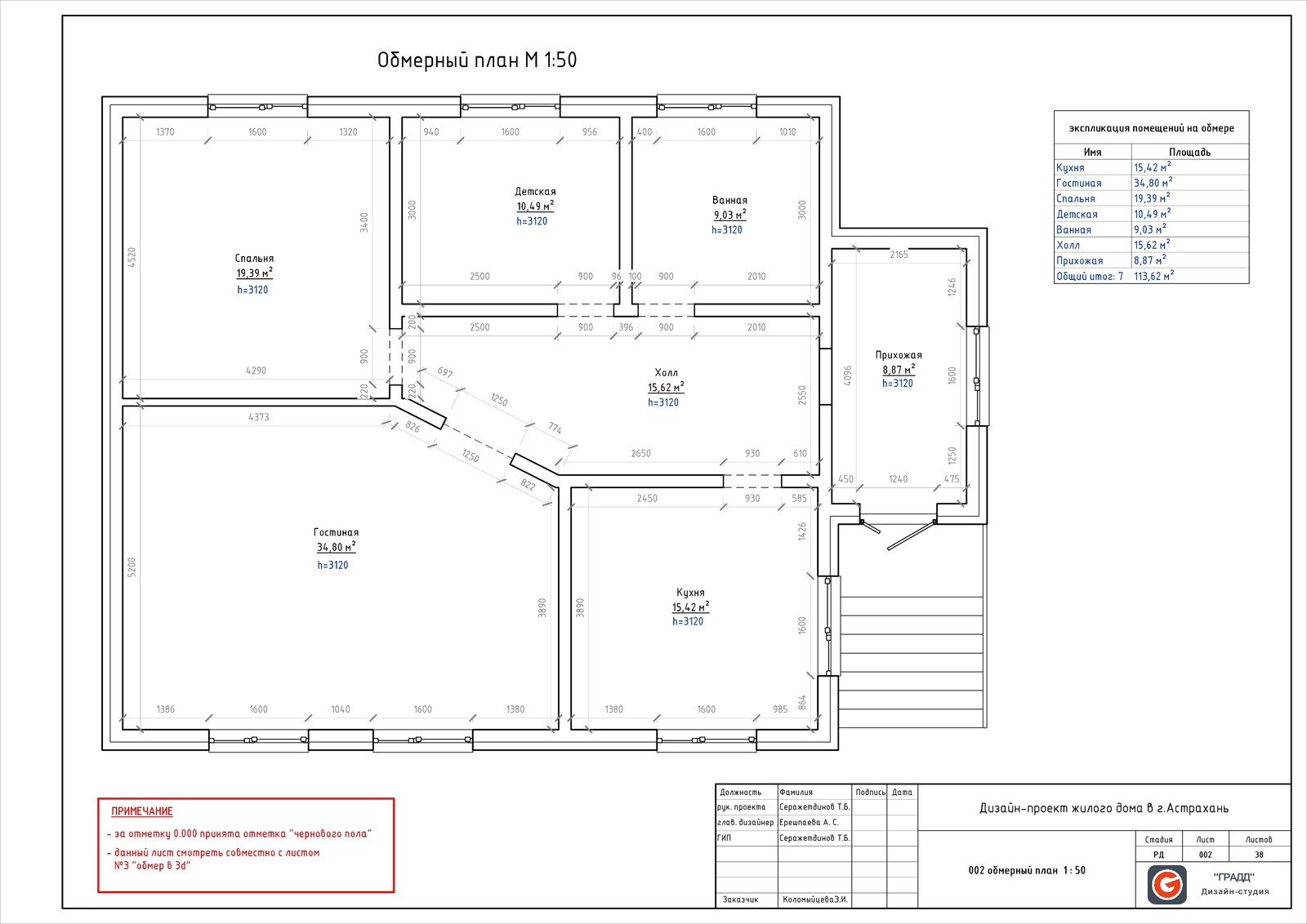 Дизайн 2-х этажного коттеджа в пос.Старокучергановка