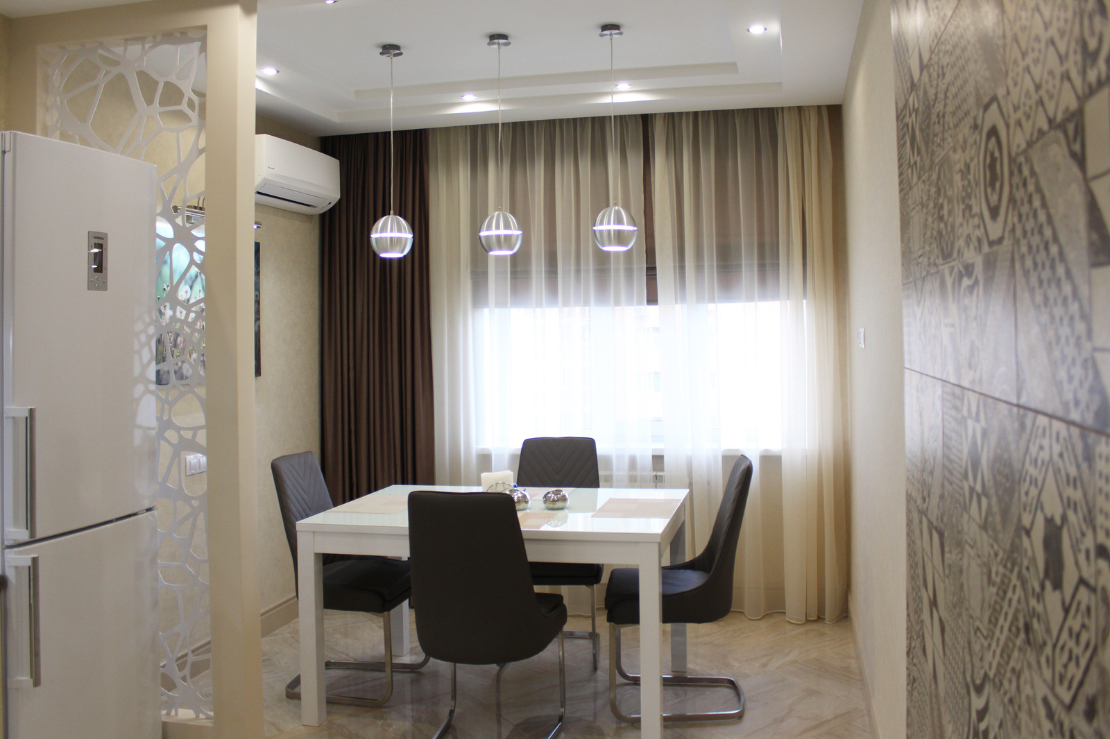 Реализованный проект Кухня-Столовая 17,5 кв.м в современной квартире