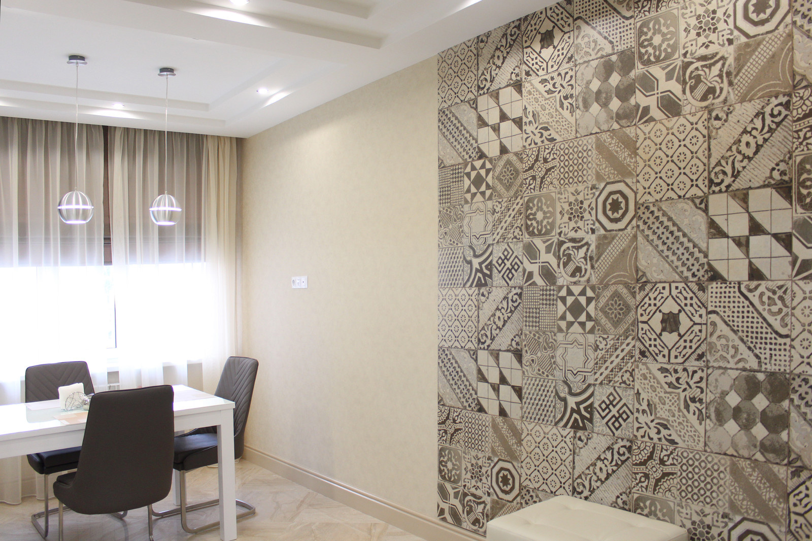 Реализованный проект Кухня-Столовая 17,5 кв.м в современной квартире