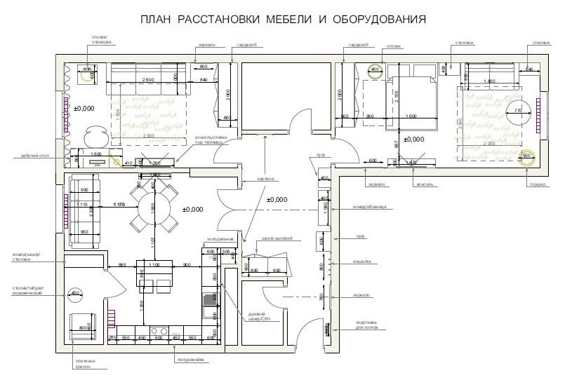 Кухня-гостиная в проекте "Лесная Зелень"