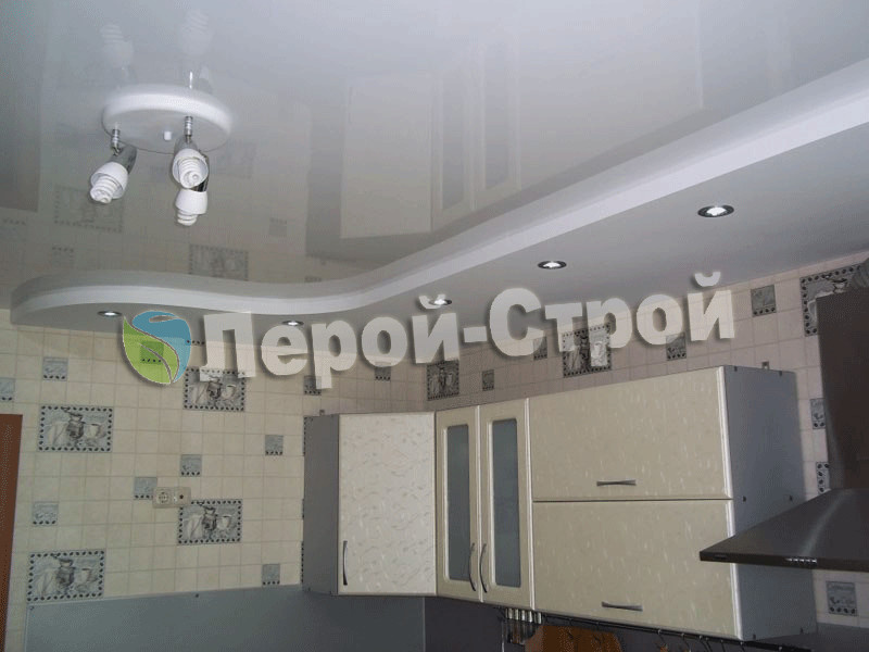 Обложка проекта: Двухуровневый потолок на кухню