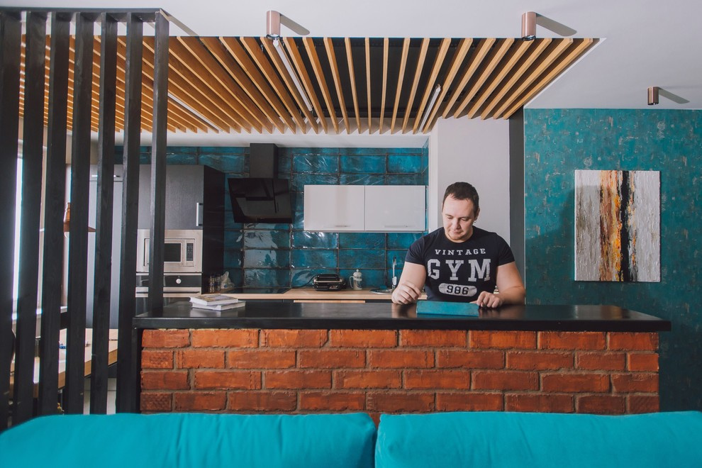 Кухня- гостиная 18 кв м. в стиле loft