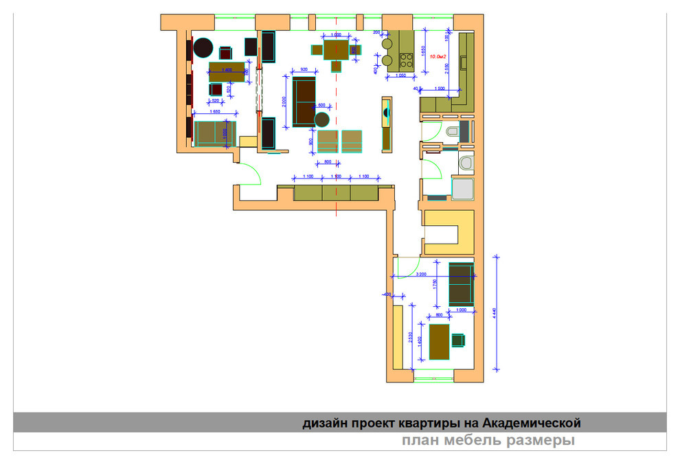 Кухня в квартире на ул. Профсоюзная
