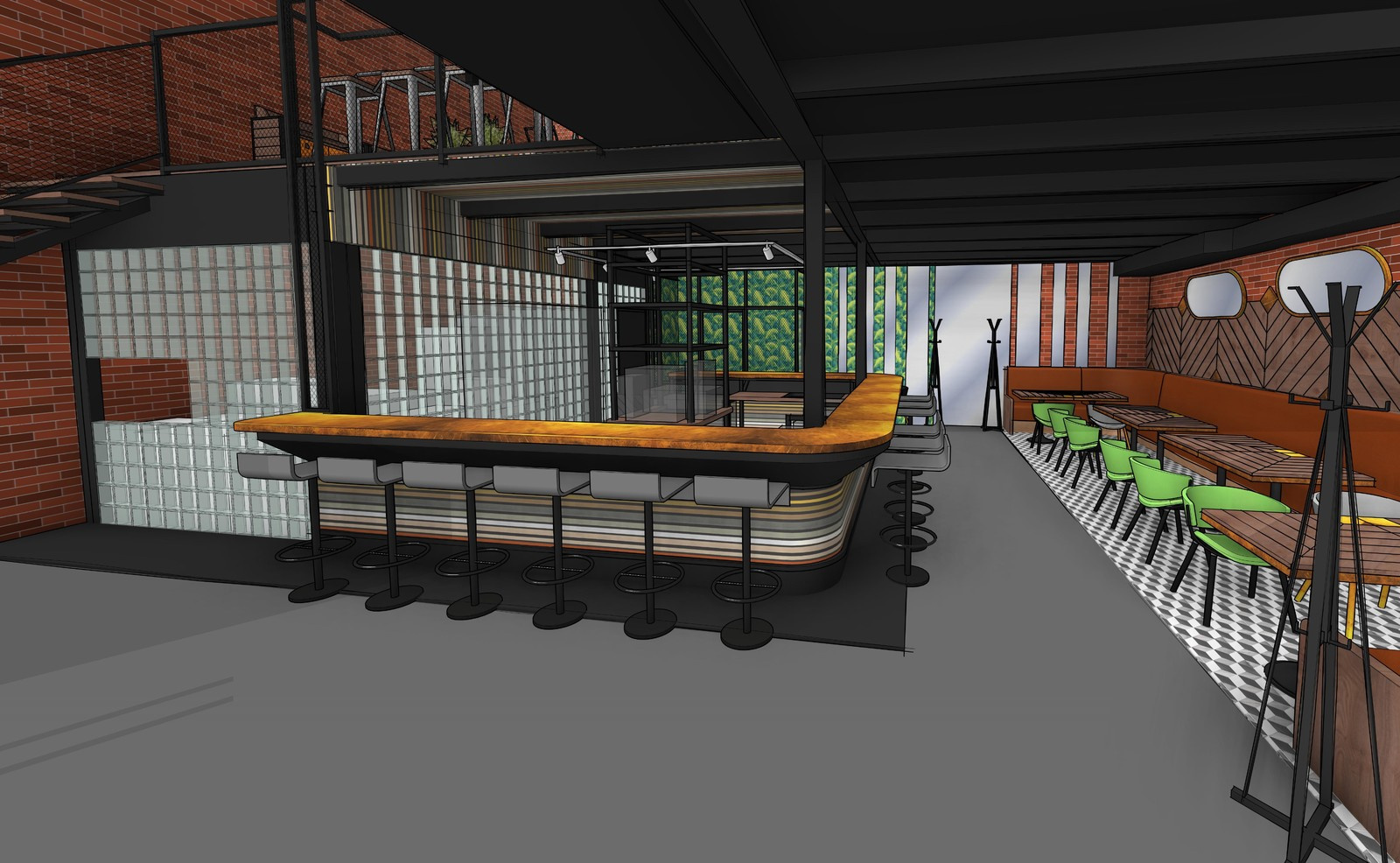 Проект кафе Middle Bar