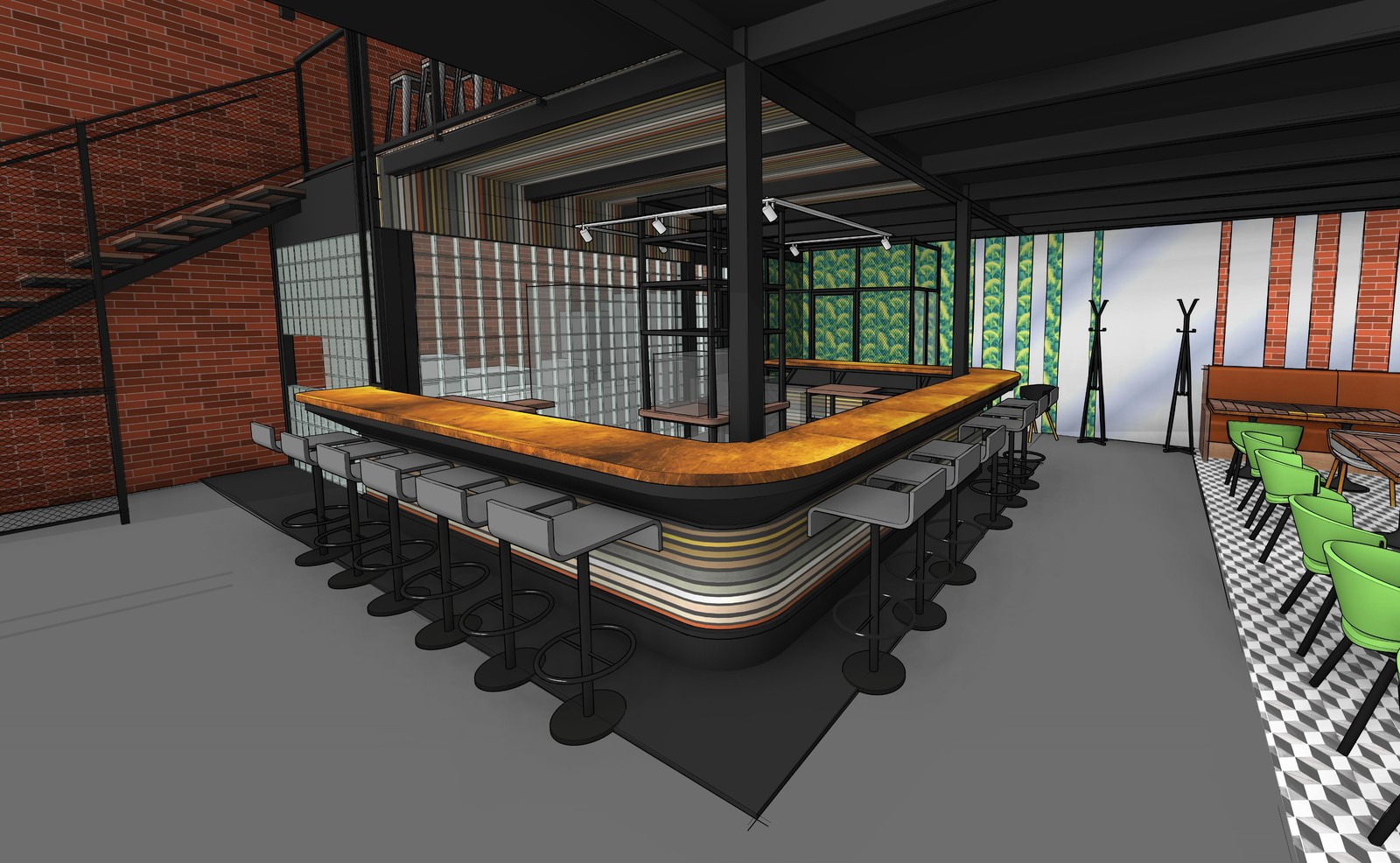 Проект кафе Middle Bar