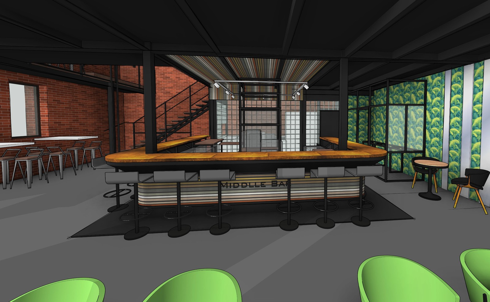 Проект кафе Middle Bar