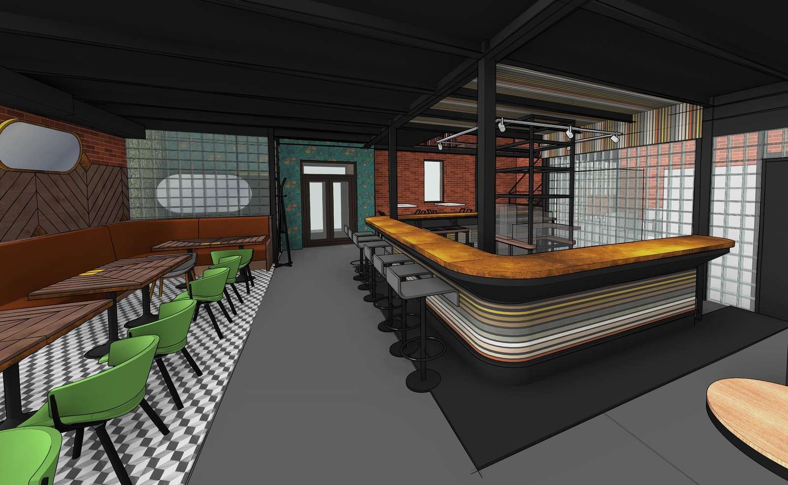 Проект кафе Middle Bar