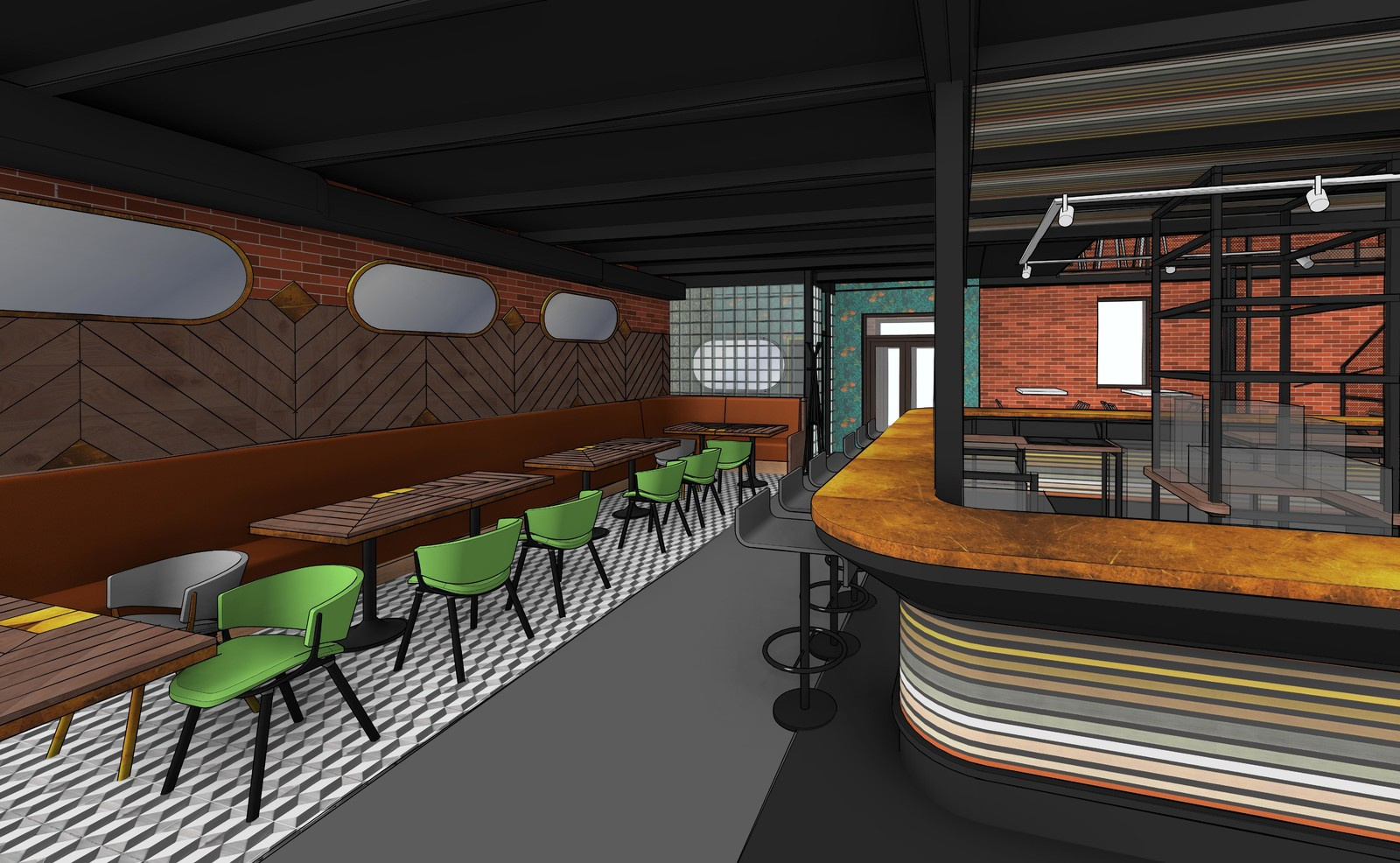 Проект кафе Middle Bar