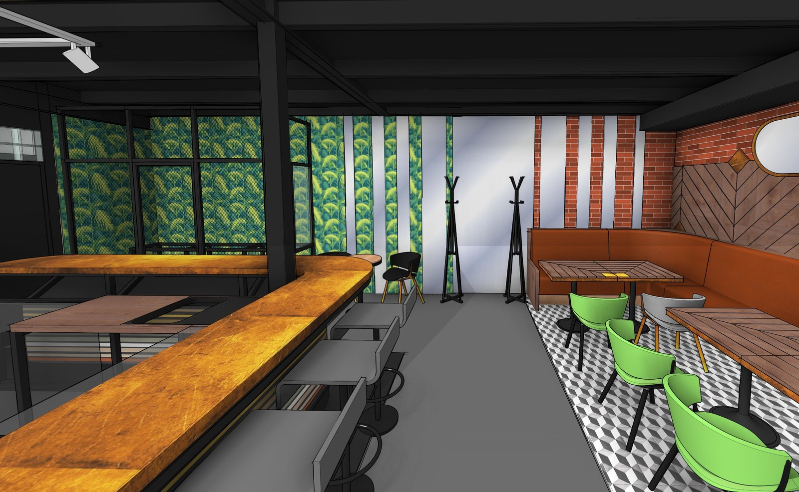 Проект кафе Middle Bar