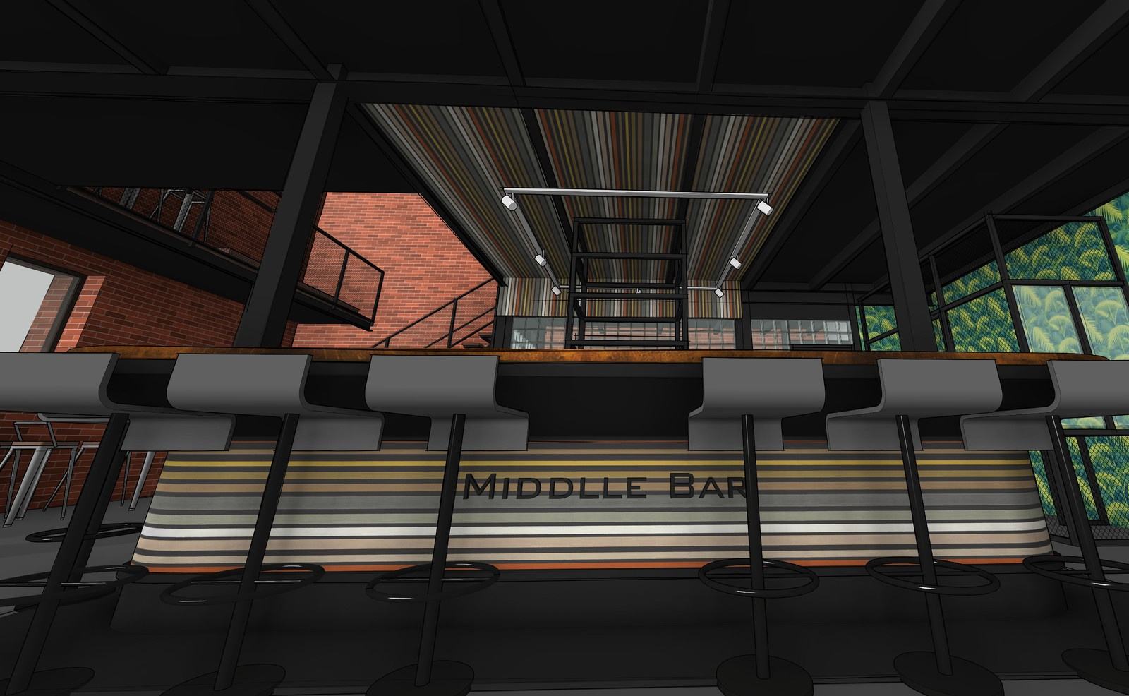 Проект кафе Middle Bar
