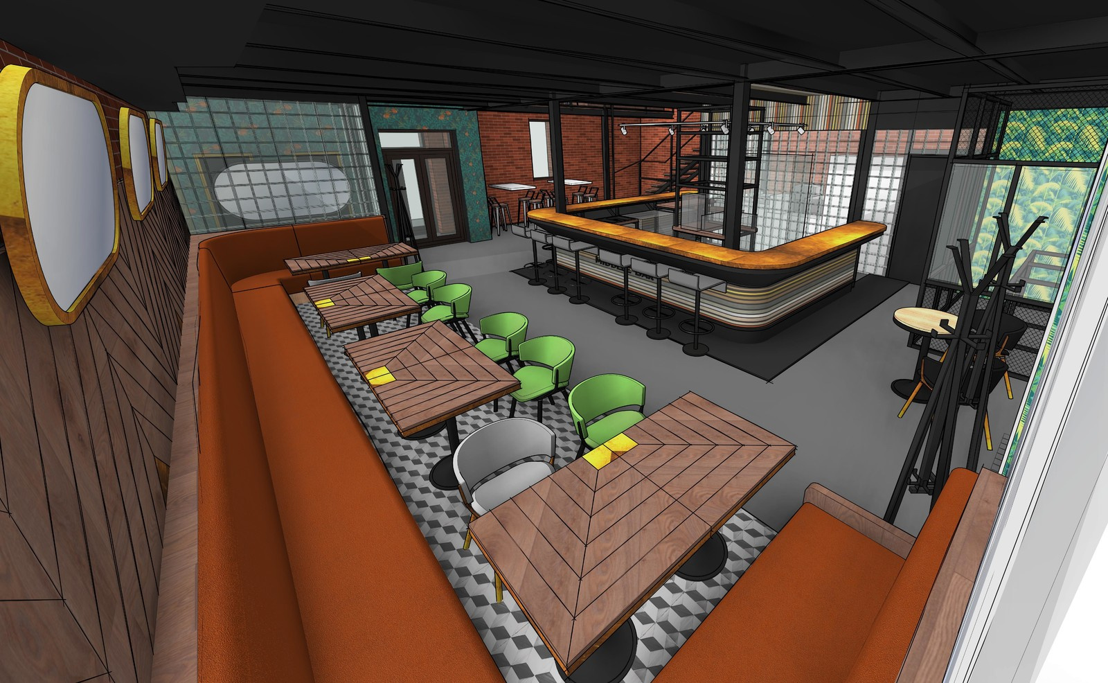 Проект кафе Middle Bar