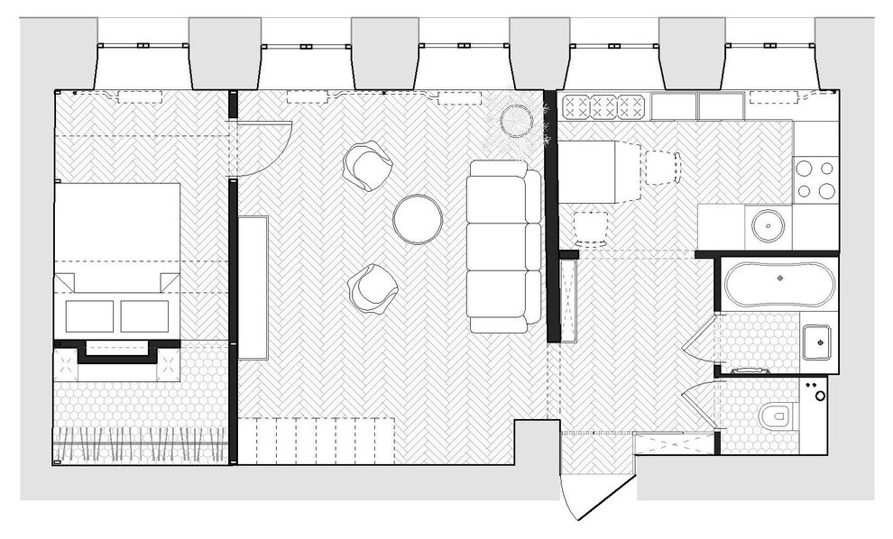 Небольшая двухъярусная квартира