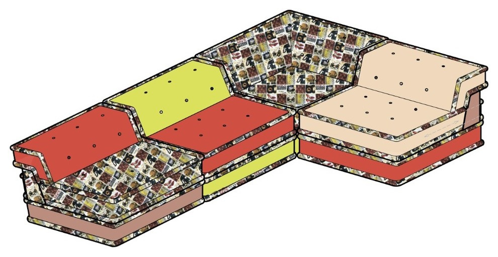 Бескаркасный модульный диван 2019 Солнечногорск