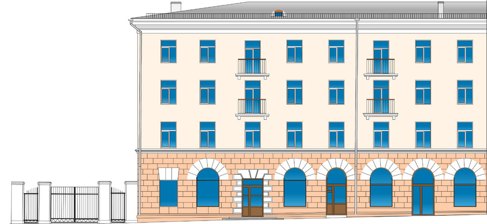 Обложка проекта: Колерный паспорт здания по ул. Комсомольский проспект 16, г. Пермь