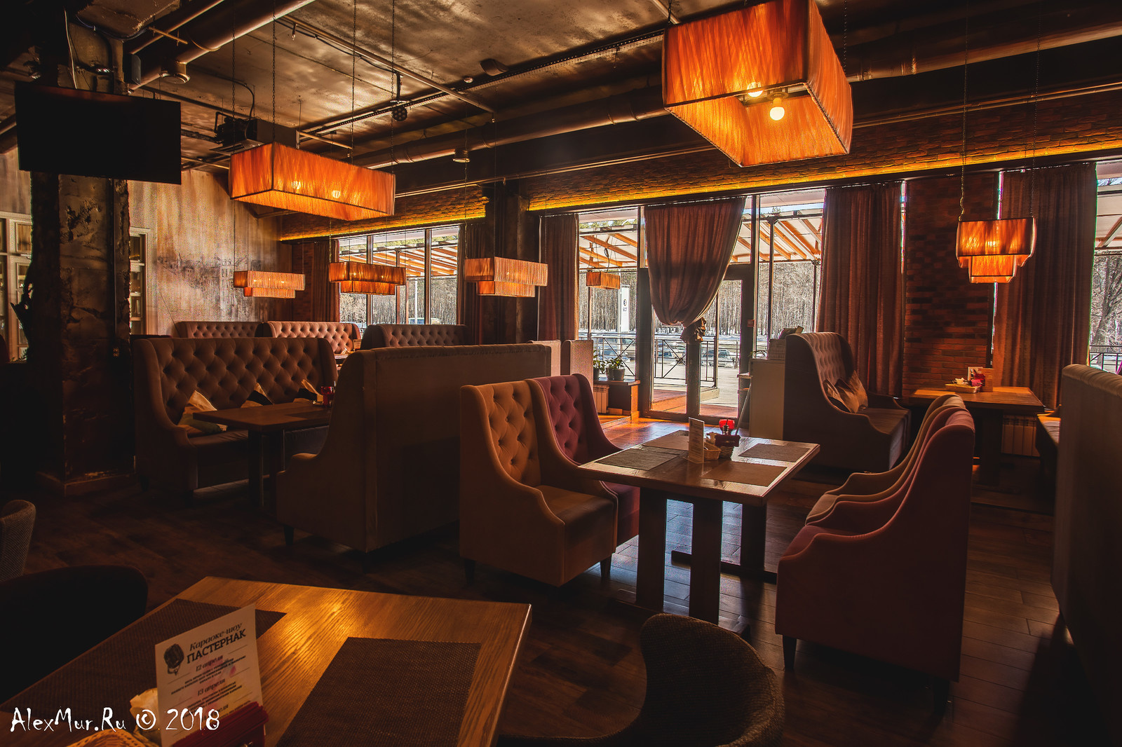 Интерьерные фотографии ресторана "Пастернак"