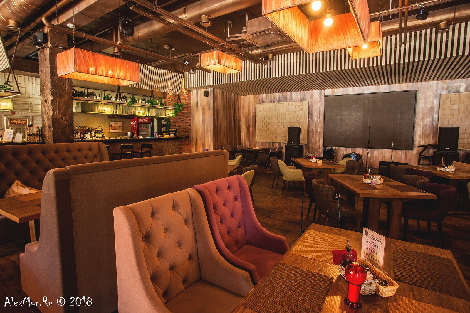 Интерьерные фотографии ресторана "Пастернак"