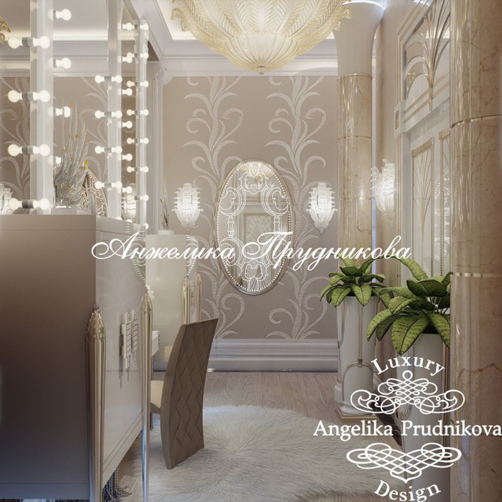 Дизайн-проект интерьера спальни в ЖК Art Residence в стиле ар-деко