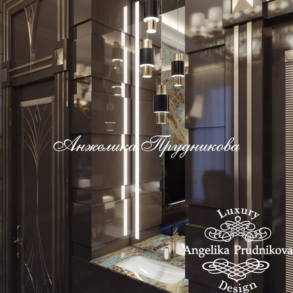 Дизайн-проект интерьера мужской спальни в стиле ар-деко в ЖК Art Residence