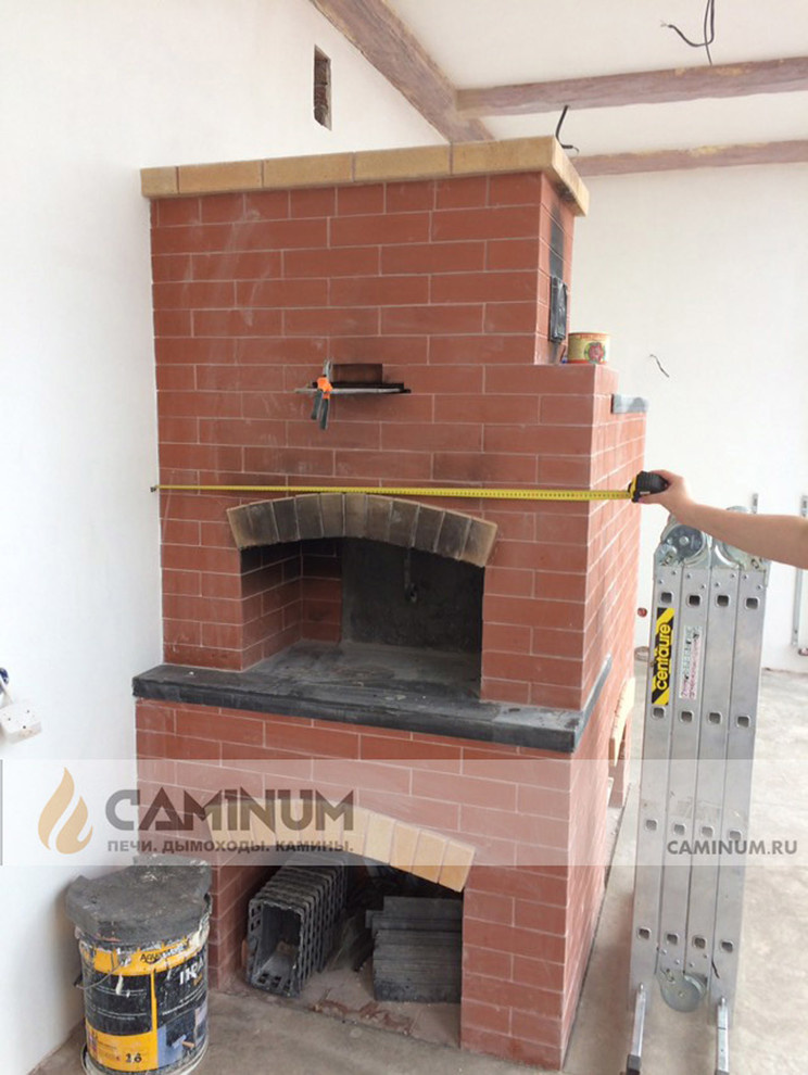 Облицовка русской печи изразцами ручной работы