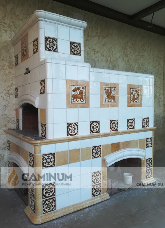 Обложка проекта: Облицовка русской печи изразцами ручной работы