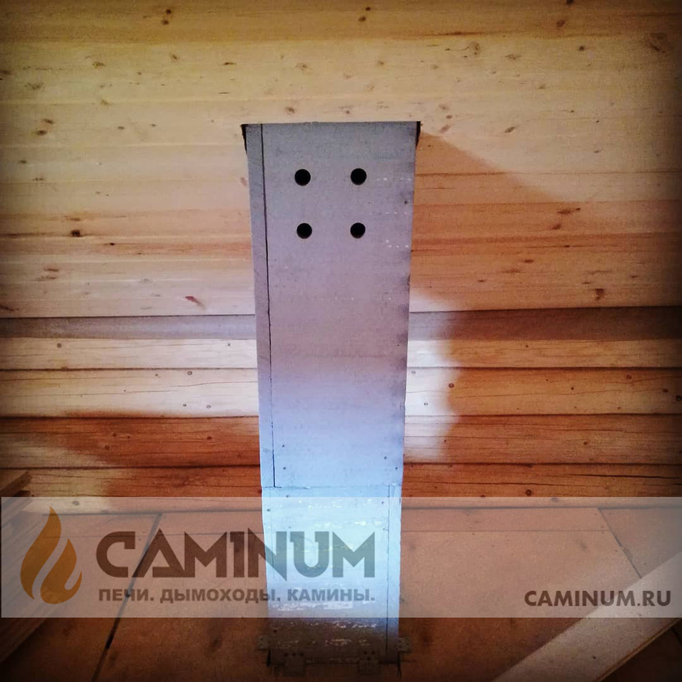 Установка банной печи и дымохода