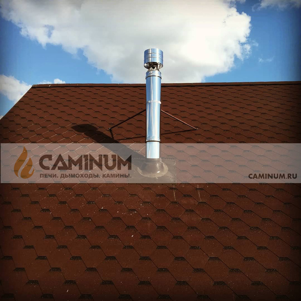 Установка банной печи и дымохода