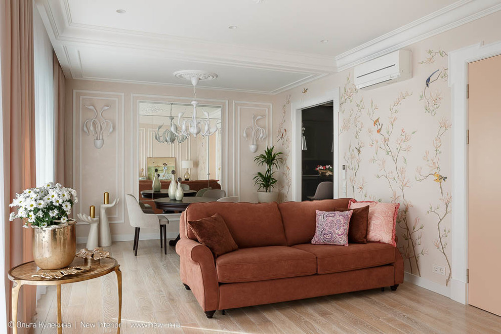 Квартира с птицами для студентки - 89,48 м²