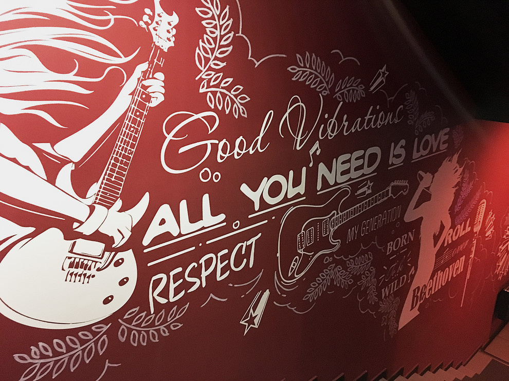 Трафаретная роспись караоке