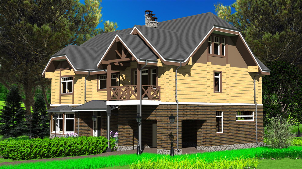 Комбинированный коттедж