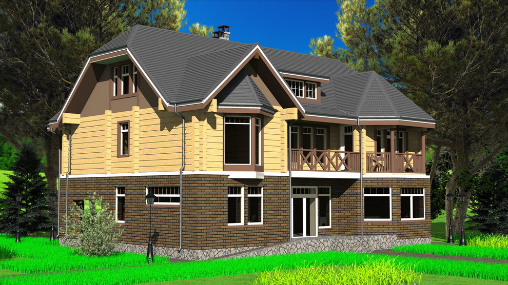 Комбинированный коттедж