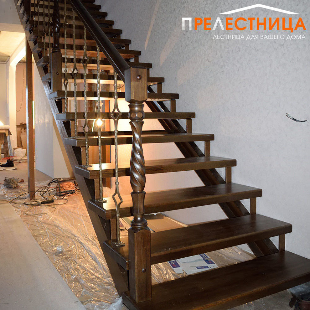 Обшивка лестницы деревом ФРАНК - 1