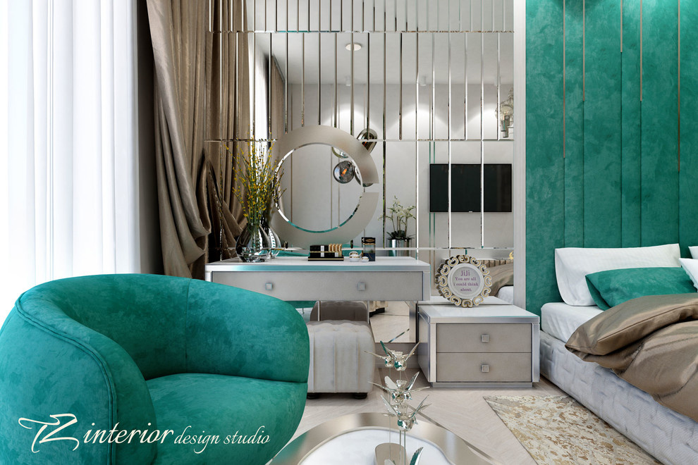 A fun and trendy bedroom designed for a fun and trendy