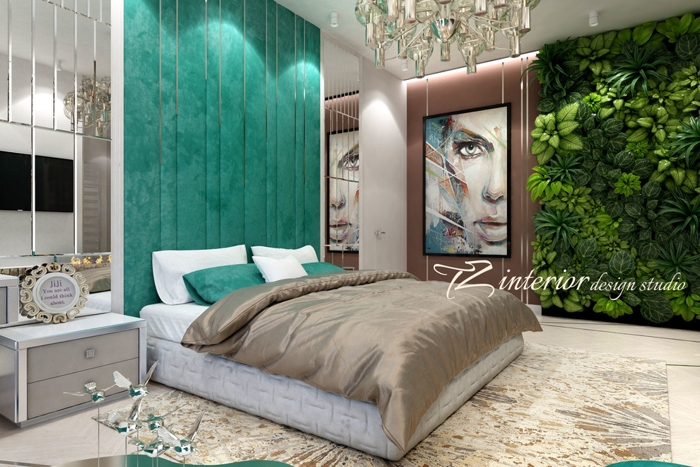 A fun and trendy bedroom designed for a fun and trendy