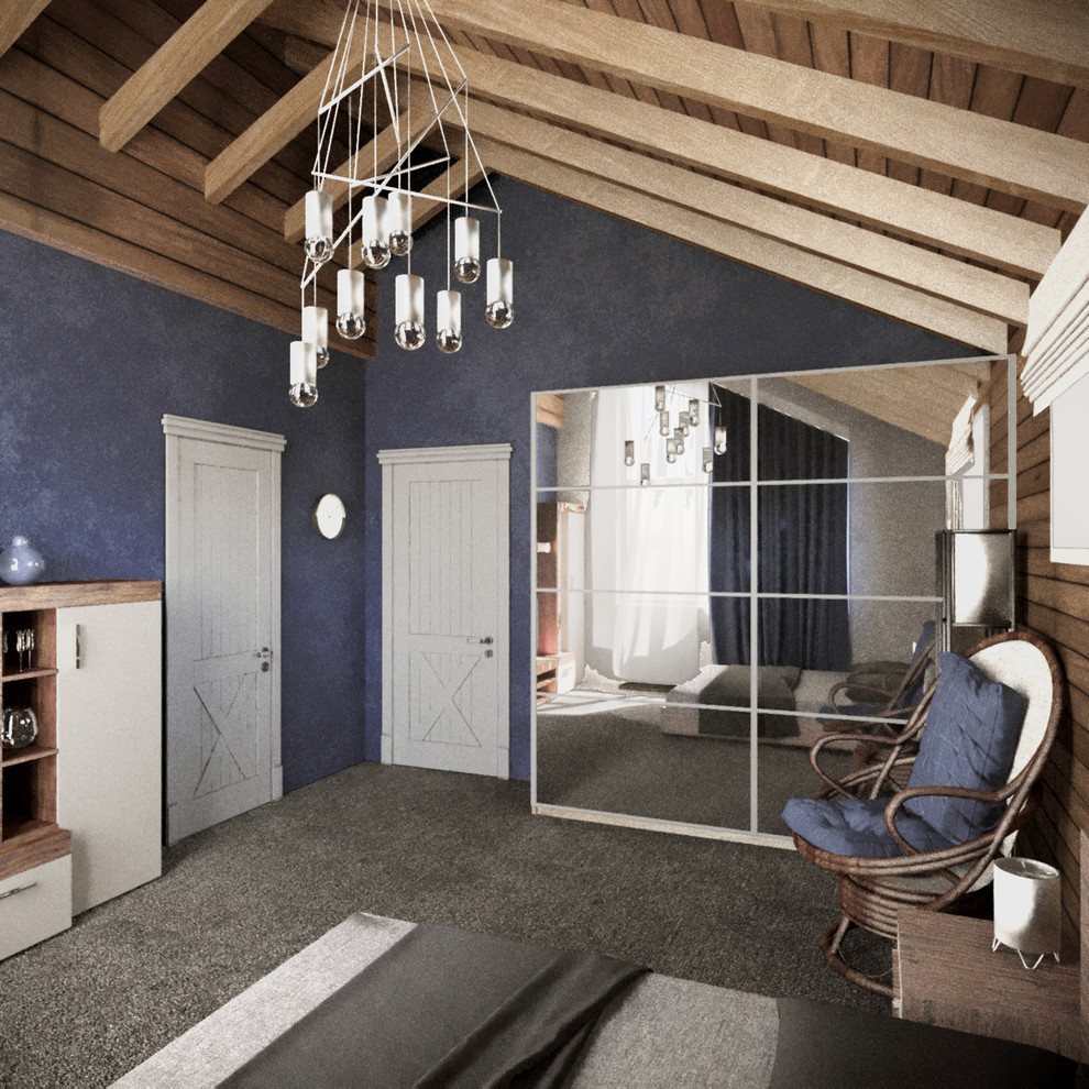 спальня на мансардном этаже