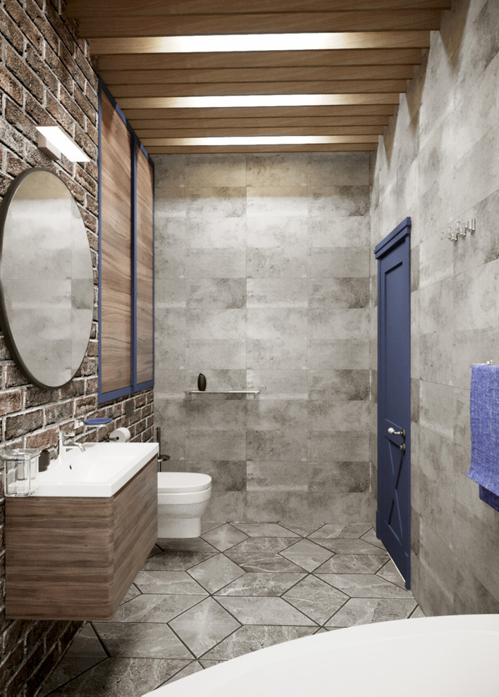 ванная в стиле баухаус