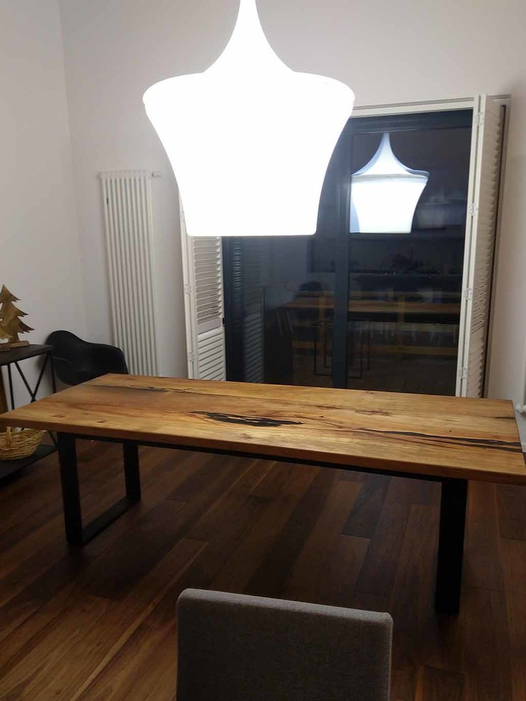 Обеденный стол из слэбов бука