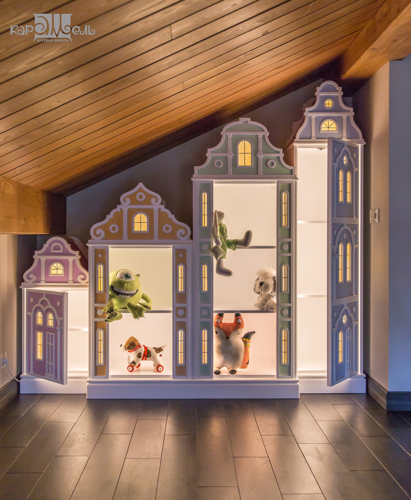 Обложка проекта: Игровой уголок в детской спальне