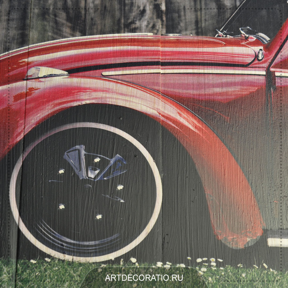 панно на досках "Красный жук", фрагмент