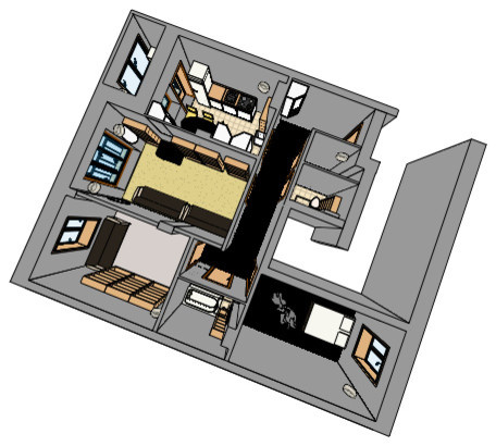 Частный интерьер квартиры. г. Москва