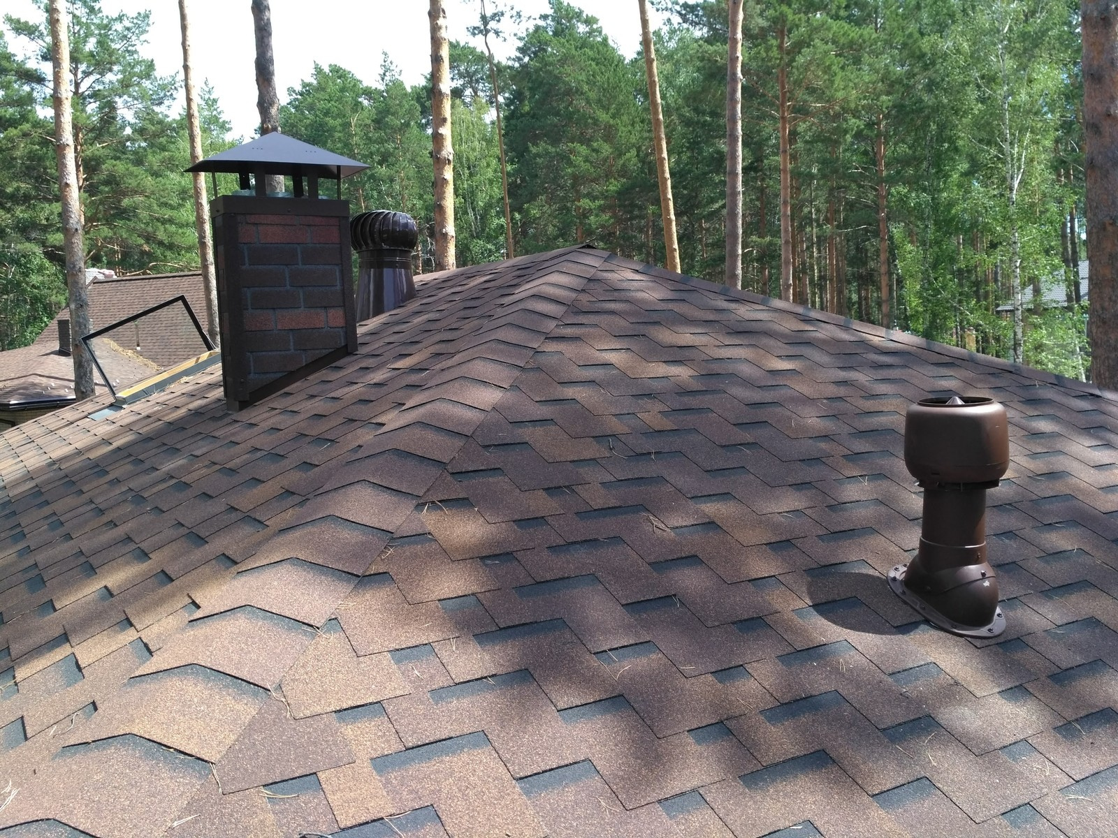 Гибкая черепица, дом из клееного бруса