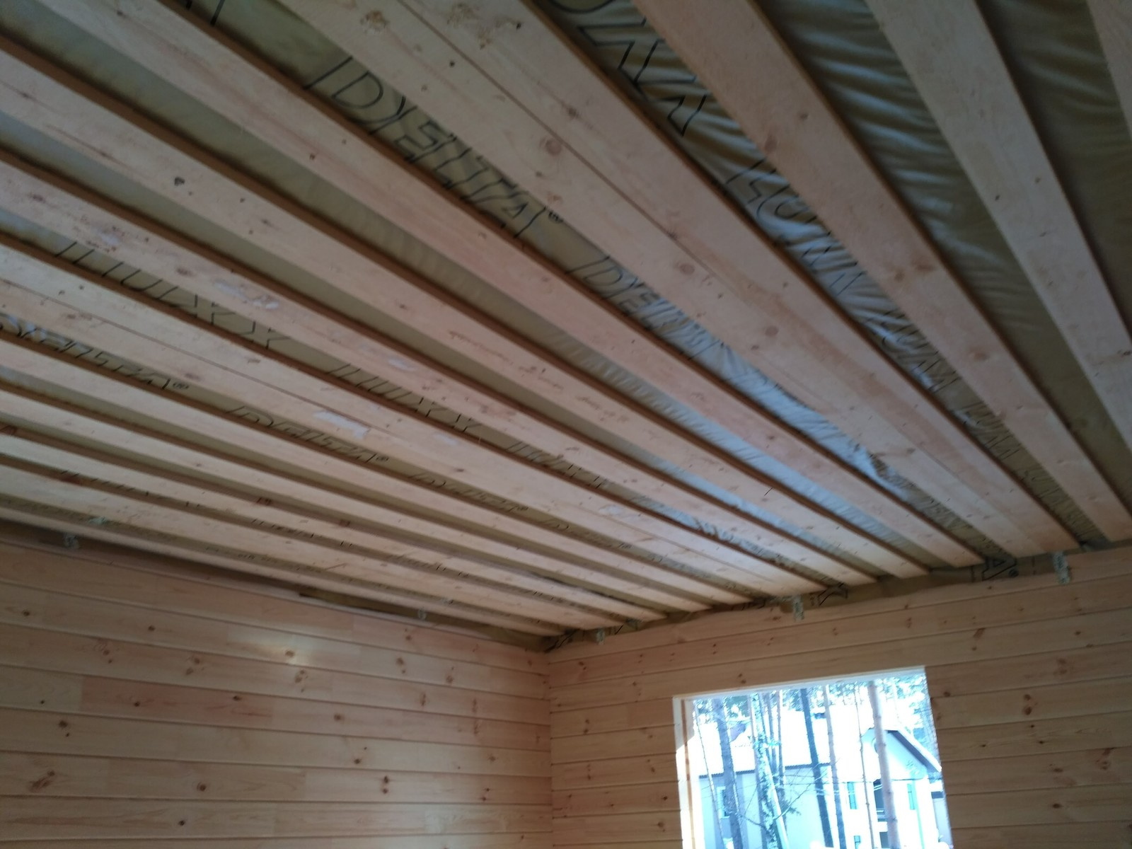 Гибкая черепица, дом из клееного бруса